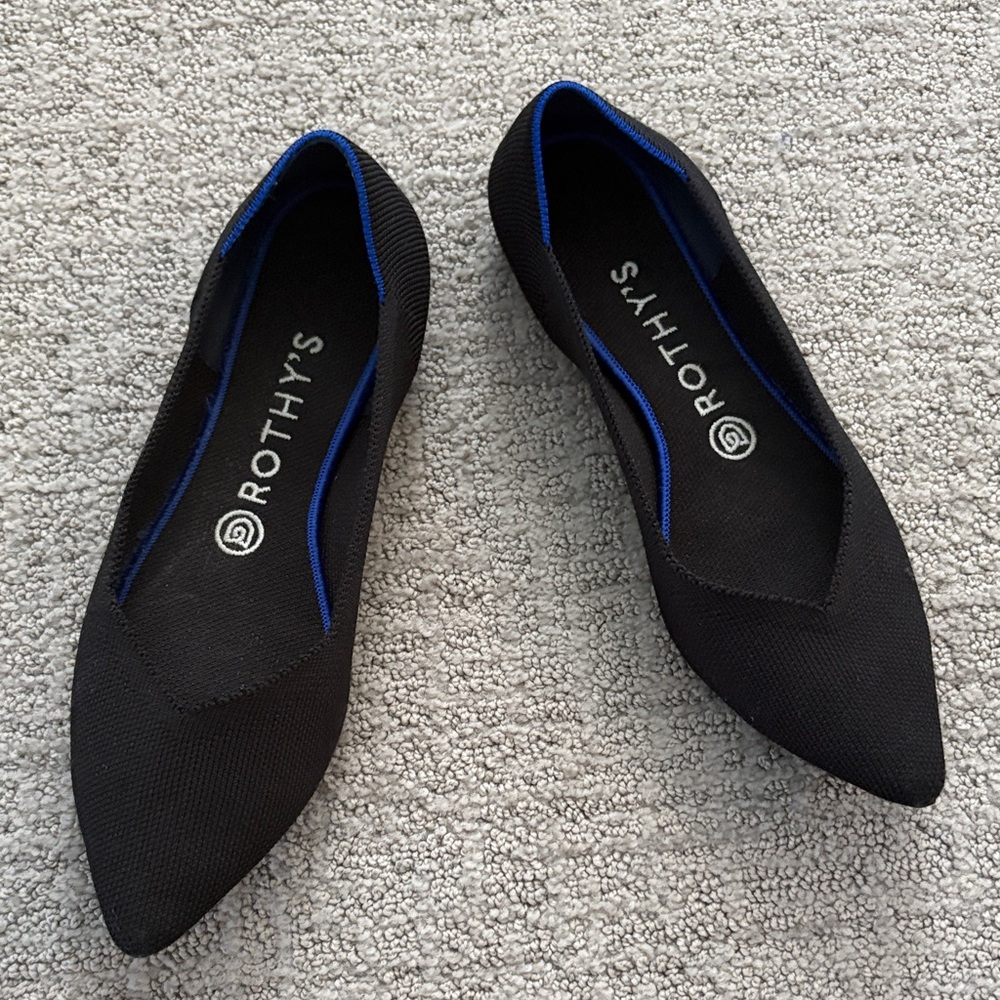 Rothy's Black and Blue Women's Flats